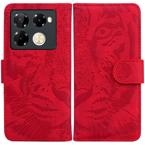 Tiger Embossing Pattern Flip Leather Phone Case, For Infinix Note 40 5G, For Infinix GT 20 Pro, For Infinix Note 40 Pro 4G / 5G, For Infinix Note 40 Pro+, For Infinix Note 40 4G, For Infinix Hot 40 / 40 Pro, For Infinix Smart 7 India/7 Plus            ...