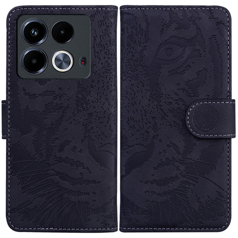 Tiger Embossing Pattern Flip Leather Phone Case, For Infinix Note 40 5G, For Infinix GT 20 Pro, For Infinix Note 40 Pro 4G / 5G, For Infinix Note 40 Pro+, For Infinix Note 40 4G, For Infinix Hot 40 / 40 Pro, For Infinix Smart 7 India/7 Plus            ...