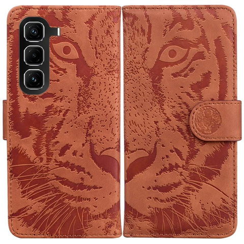 Tiger Embossing Pattern Flip Leather Phone Case, For Infinix Note 50 Pro+, For Infinix Note 50 4G / Note 50 Pro 4G, For Infinix Hot 50 Pro 4G, For Infinix Hot 50i / Smart 9, For Infinix Hot 50 Pro+ 4G, For Infinix Hot 50 4G, For Infinix Hot 50 5G      ...