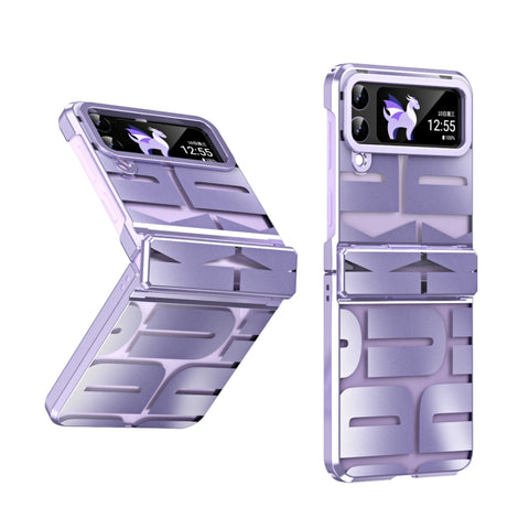 Integrated Electroplating Folding Phone Case with Hinge, For Samsung Galaxy Z Flip4 5G
