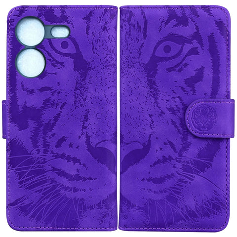 Tiger Embossing Pattern Flip Leather Phone Case, For Tecno Camon 20 Pro 5G, For Tecno Pova 5, For Tecno Spark 10 5G, For Tecno Spark 10 Pro, For Tecno Spark 10 / Spark 10C