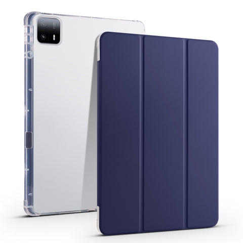 3-fold Clear TPU Smart Leather Tablet Case with Pen Slot, For Xiaomi Pad 7 / 7 Pro, For Xiaomi Redmi Pad Pro 12.1, For Xiaomi Pad 6S Pro, For Xiaomi Pad 6 Max 14, For Xiaomi Pad 6 / 6 Pro