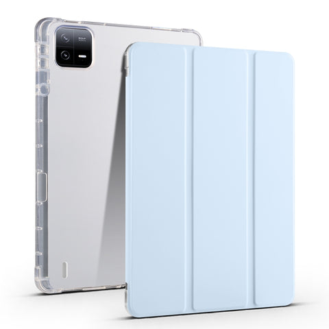 3-fold Clear TPU Smart Leather Tablet Case with Pen Slot, For Xiaomi Pad 7 / 7 Pro, For Xiaomi Redmi Pad Pro 12.1, For Xiaomi Pad 6S Pro, For Xiaomi Pad 6 Max 14, For Xiaomi Pad 6 / 6 Pro