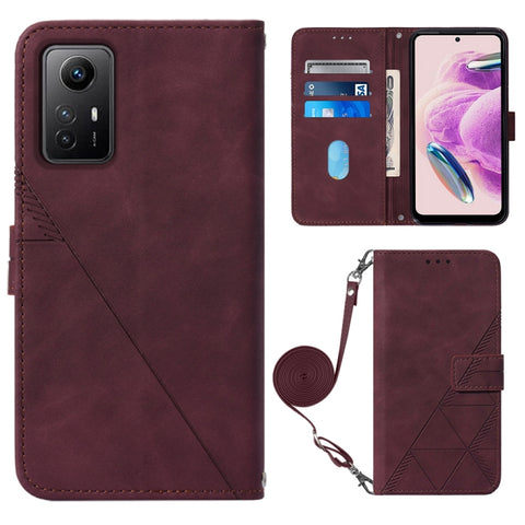 Crossbody 3D Embossed Flip Leather Phone Case, For Xiaomi Redmi Note 12S 4G Global, For Xiaomi Poco F5 5G/Redmi Note 12 Turbo, For Xiaomi Poco F5 Pro 5G/Redmi K60