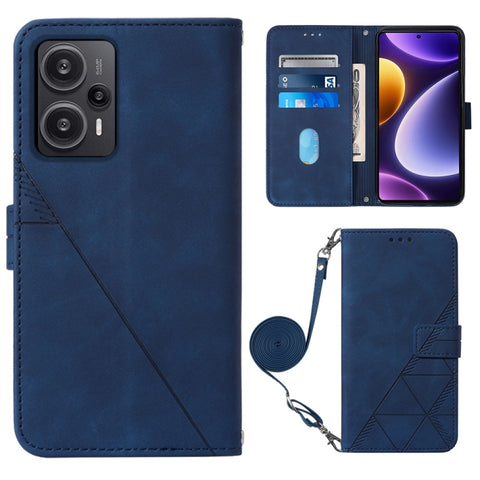 Crossbody 3D Embossed Flip Leather Phone Case, For Xiaomi Redmi Note 12S 4G Global, For Xiaomi Poco F5 5G/Redmi Note 12 Turbo, For Xiaomi Poco F5 Pro 5G/Redmi K60