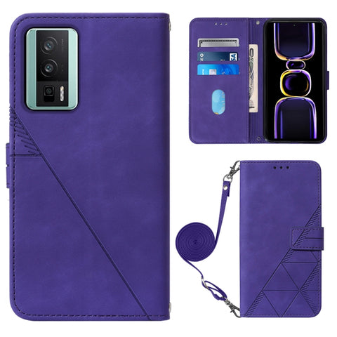 Crossbody 3D Embossed Flip Leather Phone Case, For Xiaomi Redmi Note 12S 4G Global, For Xiaomi Poco F5 5G/Redmi Note 12 Turbo, For Xiaomi Poco F5 Pro 5G/Redmi K60