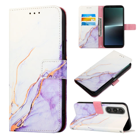 PT003 Marble Pattern Flip Leather Phone Case, For Sony Xperia 1 VIII, For Sony Xperia 10 VI, For Sony Xperia 1 VI, For Sony Xperia 5 VI, For Sony Xperia 5 V, For Sony Xperia 1 V, For Sony Xperia 10 V, For Sony Xperia 10 IV