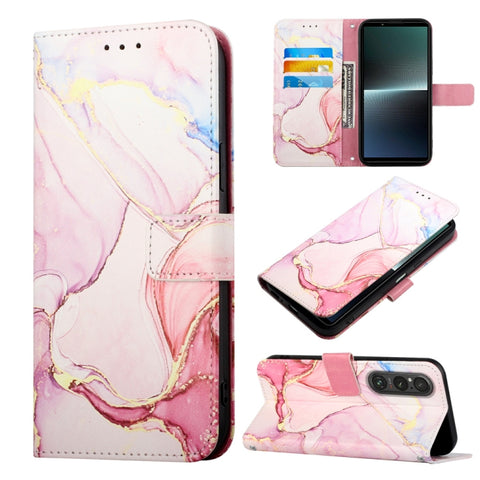 PT003 Marble Pattern Flip Leather Phone Case, For Sony Xperia 1 VIII, For Sony Xperia 10 VI, For Sony Xperia 1 VI, For Sony Xperia 5 VI, For Sony Xperia 5 V, For Sony Xperia 1 V, For Sony Xperia 10 V, For Sony Xperia 10 IV