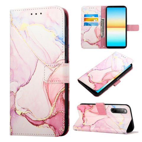 PT003 Marble Pattern Flip Leather Phone Case, For Sony Xperia 1 VIII, For Sony Xperia 10 VI, For Sony Xperia 1 VI, For Sony Xperia 5 VI, For Sony Xperia 5 V, For Sony Xperia 1 V, For Sony Xperia 10 V, For Sony Xperia 10 IV