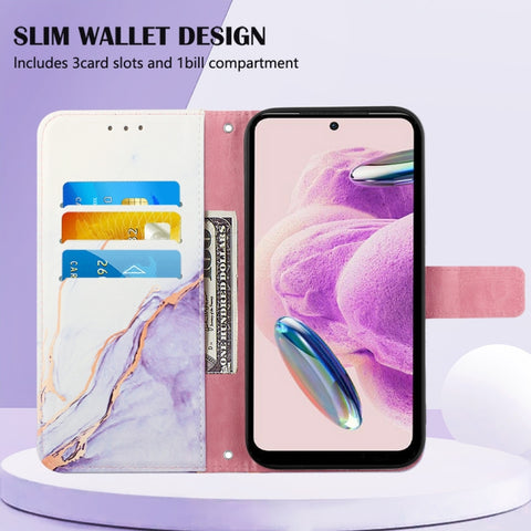 PT003 Marble Pattern Flip Leather Phone Case, For Xiaomi Redmi Note 12S 4G Global, For Xiaomi 13T, For Xiaomi Poco F5 5G/Redmi Note 12 Turbo, For Xiaomi Poco F5 Pro 5G/Redmi K60