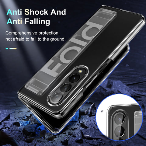 Silicone Wristband Holder Foldable Phone Case, For Samsung Galaxy Z Fold4, For Samsung Galaxy Z Fold3