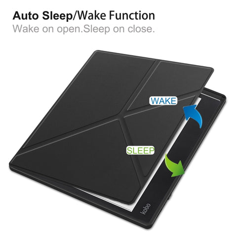 Solid Color Deformation TPU Leather Smart Tablet Case, For Kobo Elipsa 2E
