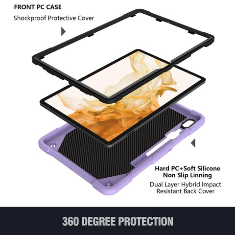 Butterfly Kickstand Heavy Duty Hard Rugged Tablet Case, For Samsung Galaxy Tab S8+ / S7+