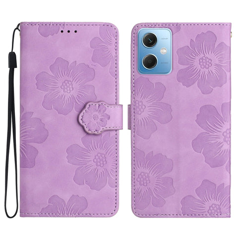 Flower Embossing Pattern Leather Phone Case, For Xiaomi Redmi Note 11 4G Global / Note 11S, For Xiaomi Redmi Note 12 5G, For Xiaomi Redmi Note 12 Pro 5G, For Xiaomi Redmi Note 12S