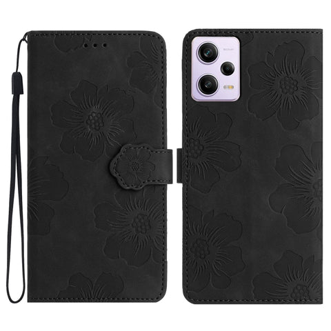 Flower Embossing Pattern Leather Phone Case, For Xiaomi Redmi Note 11 4G Global / Note 11S, For Xiaomi Redmi Note 12 5G, For Xiaomi Redmi Note 12 Pro 5G, For Xiaomi Redmi Note 12S