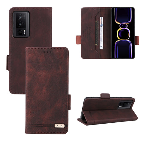 Magnetic Clasp Leather Phone Case, For Xiaomi Redmi Note 13 Pro 5G, For Xiaomi Redmi 12 4G Foreign / 5G, For Xiaomi Redmi 12 4G, For Xiaomi Poco F5 Pro / Redmi K60, For Xiaomi Redmi Note 12S 4G, For Xiaomi Redmi Note 12 4G
