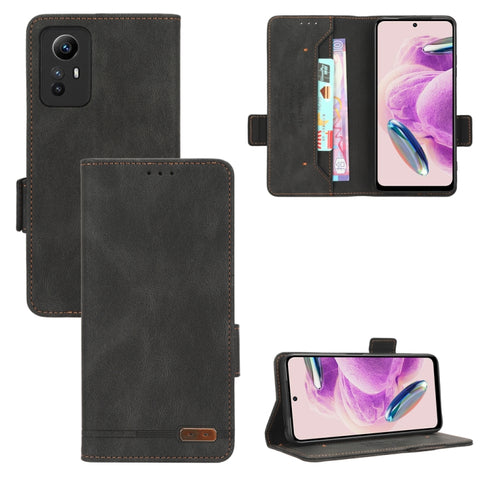 Magnetic Clasp Leather Phone Case, For Xiaomi Redmi Note 13 Pro 5G, For Xiaomi Redmi 12 4G Foreign / 5G, For Xiaomi Redmi 12 4G, For Xiaomi Poco F5 Pro / Redmi K60, For Xiaomi Redmi Note 12S 4G, For Xiaomi Redmi Note 12 4G