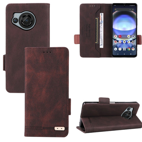 Magnetic Clasp Leather Phone Case, For Sharp Aquos wish6, For Sharp Aquos R11, For Sharp Aquos wish5, For Sharp Aquos Sense9, For Sharp Aquos R9 Pro, For Sharp Aquos Sense8, For Sharp Aquos R8, For Sharp Aquos Wish 3
