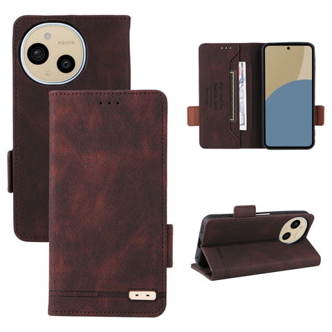 Magnetic Clasp Leather Phone Case, For Sharp Aquos wish6, For Sharp Aquos R11, For Sharp Aquos wish5, For Sharp Aquos Sense9, For Sharp Aquos R9 Pro, For Sharp Aquos Sense8, For Sharp Aquos R8, For Sharp Aquos Wish 3