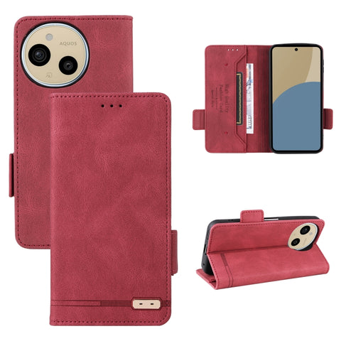 Magnetic Clasp Leather Phone Case, For Sharp Aquos wish6, For Sharp Aquos R11, For Sharp Aquos wish5, For Sharp Aquos Sense9, For Sharp Aquos R9 Pro, For Sharp Aquos Sense8, For Sharp Aquos R8, For Sharp Aquos Wish 3