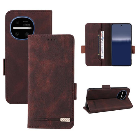Magnetic Clasp Leather Phone Case, For Sharp Aquos wish6, For Sharp Aquos R11, For Sharp Aquos wish5, For Sharp Aquos Sense9, For Sharp Aquos R9 Pro, For Sharp Aquos Sense8, For Sharp Aquos R8, For Sharp Aquos Wish 3