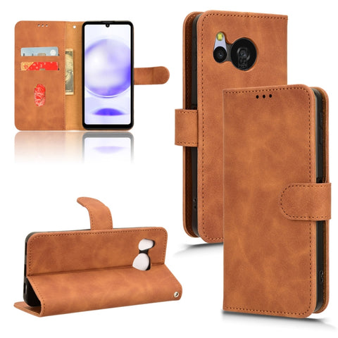 Skin Feel Magnetic Flip Leather Phone Case, For Sharp Aquos wish6, For Sharp Aquos R11, For Sharp Aquos R10, For Sharp Aquos wish5, For Sharp Aquos Sense9, For Sharp Aquos R9, For Sharp Aquos Sense8, For Sharp Aquos Wish 3