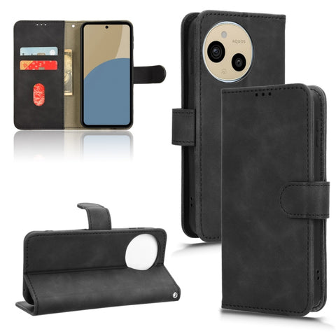 Skin Feel Magnetic Flip Leather Phone Case, For Sharp Aquos wish6, For Sharp Aquos R11, For Sharp Aquos R10, For Sharp Aquos wish5, For Sharp Aquos Sense9, For Sharp Aquos R9, For Sharp Aquos Sense8, For Sharp Aquos Wish 3