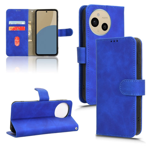 Skin Feel Magnetic Flip Leather Phone Case, For Sharp Aquos wish6, For Sharp Aquos R11, For Sharp Aquos R10, For Sharp Aquos wish5, For Sharp Aquos Sense9, For Sharp Aquos R9, For Sharp Aquos Sense8, For Sharp Aquos Wish 3