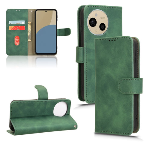 Skin Feel Magnetic Flip Leather Phone Case, For Sharp Aquos wish6, For Sharp Aquos R11, For Sharp Aquos R10, For Sharp Aquos wish5, For Sharp Aquos Sense9, For Sharp Aquos R9, For Sharp Aquos Sense8, For Sharp Aquos Wish 3