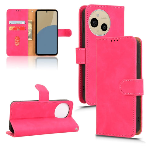 Skin Feel Magnetic Flip Leather Phone Case, For Sharp Aquos wish6, For Sharp Aquos R11, For Sharp Aquos R10, For Sharp Aquos wish5, For Sharp Aquos Sense9, For Sharp Aquos R9, For Sharp Aquos Sense8, For Sharp Aquos Wish 3