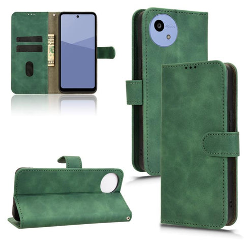 Skin Feel Magnetic Flip Leather Phone Case, For Sharp Aquos wish6, For Sharp Aquos R11, For Sharp Aquos R10, For Sharp Aquos wish5, For Sharp Aquos Sense9, For Sharp Aquos R9, For Sharp Aquos Sense8, For Sharp Aquos Wish 3