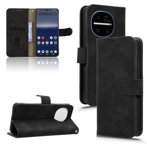 Skin Feel Magnetic Flip Leather Phone Case, For Sharp Aquos wish6, For Sharp Aquos R11, For Sharp Aquos R10, For Sharp Aquos wish5, For Sharp Aquos Sense9, For Sharp Aquos R9, For Sharp Aquos Sense8, For Sharp Aquos Wish 3