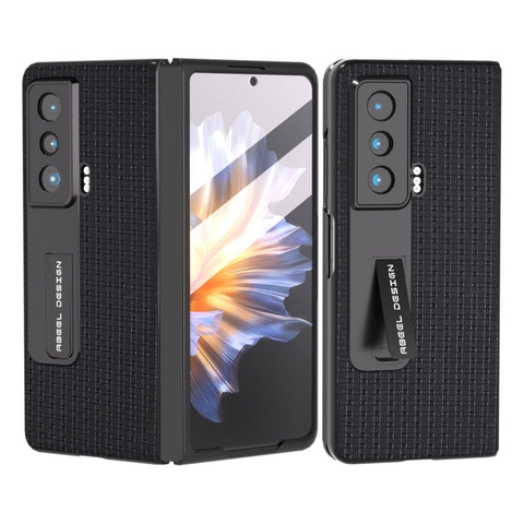 ABEEL Integrated Genuine Leather Luxury Series Phone Case with Holder, For Honor Magic Vs