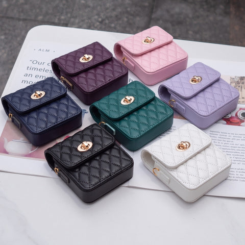 BFB03 Diamond Lattice Magnetic Leather Phone Case, For OPPO Find N2 Flip