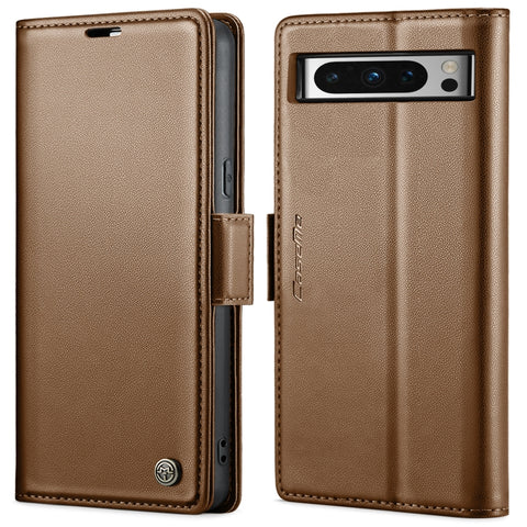 CaseMe 023 Butterfly Buckle Litchi Texture RFID Anti-theft Leather Phone Case, For Google Pixel 10 Pro XL / 9 Pro XL, For Google Pixel 10 / 10 Pro / 9, For Google Pixel 8a, For Google Pixel 8 Pro, For Google Pixel 8, For Google Pixel 7a