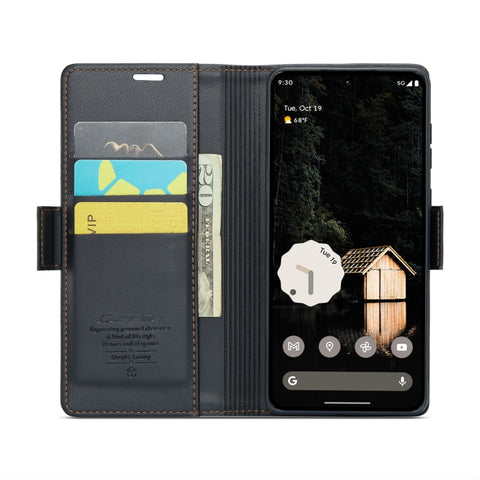 CaseMe 023 Butterfly Buckle Litchi Texture RFID Anti-theft Leather Phone Case, For Google Pixel 10 Pro XL / 9 Pro XL, For Google Pixel 10 / 10 Pro / 9, For Google Pixel 8a, For Google Pixel 8 Pro, For Google Pixel 8, For Google Pixel 7a