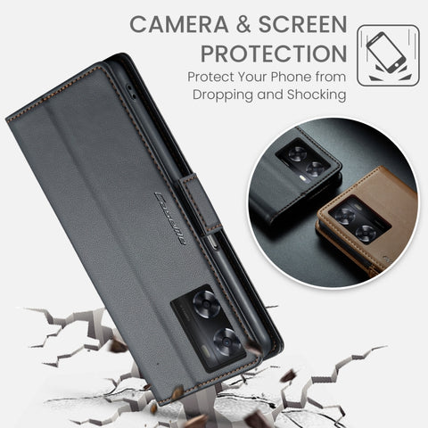 CaseMe 023 Butterfly Buckle Litchi Texture RFID Anti-theft Leather Phone Case, For OPPO A57 4G Global/A57s 4G Global, For OPPO Reno10 5G Global／Reno10 Pro Global, For OPPO Reno8 T 4G, For OPPO A77 4G Global / A57e 4G, For OPPO A78 4G, For OPPO A77s    ...