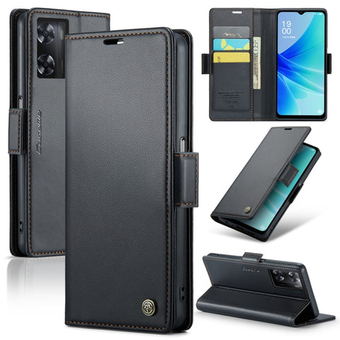 CaseMe 023 Butterfly Buckle Litchi Texture RFID Anti-theft Leather Phone Case, For OPPO A57 4G Global/A57s 4G Global, For OPPO Reno10 5G Global／Reno10 Pro Global, For OPPO Reno8 T 4G, For OPPO A77 4G Global / A57e 4G, For OPPO A78 4G, For OPPO A77s    ...
