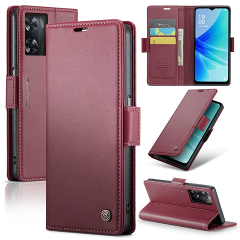CaseMe 023 Butterfly Buckle Litchi Texture RFID Anti-theft Leather Phone Case, For OPPO A57 4G Global/A57s 4G Global, For OPPO Reno10 5G Global／Reno10 Pro Global, For OPPO Reno8 T 4G, For OPPO A77 4G Global / A57e 4G, For OPPO A78 4G, For OPPO A77s    ...