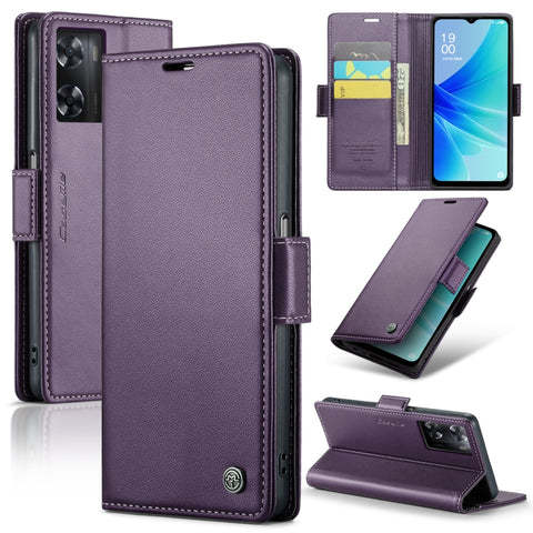 CaseMe 023 Butterfly Buckle Litchi Texture RFID Anti-theft Leather Phone Case, For OPPO A57 4G Global/A57s 4G Global, For OPPO Reno10 5G Global／Reno10 Pro Global, For OPPO Reno8 T 4G, For OPPO A77 4G Global / A57e 4G, For OPPO A78 4G, For OPPO A77s    ...