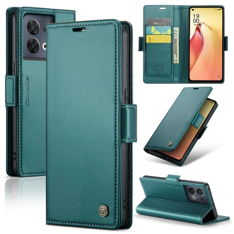 CaseMe 023 Butterfly Buckle Litchi Texture RFID Anti-theft Leather Phone Case, For OPPO A57 4G Global/A57s 4G Global, For OPPO Reno10 5G Global／Reno10 Pro Global, For OPPO Reno8 T 4G, For OPPO A77 4G Global / A57e 4G, For OPPO A78 4G, For OPPO A77s    ...