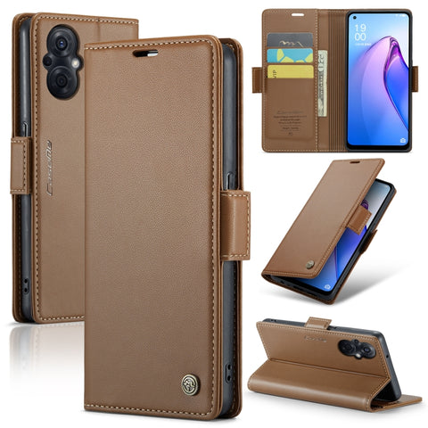 CaseMe 023 Butterfly Buckle Litchi Texture RFID Anti-theft Leather Phone Case, For OPPO A57 4G Global/A57s 4G Global, For OPPO Reno10 5G Global／Reno10 Pro Global, For OPPO Reno8 T 4G, For OPPO A77 4G Global / A57e 4G, For OPPO A78 4G, For OPPO A77s    ...