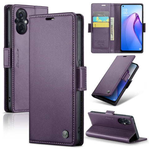 CaseMe 023 Butterfly Buckle Litchi Texture RFID Anti-theft Leather Phone Case, For OPPO A57 4G Global/A57s 4G Global, For OPPO Reno10 5G Global／Reno10 Pro Global, For OPPO Reno8 T 4G, For OPPO A77 4G Global / A57e 4G, For OPPO A78 4G, For OPPO A77s    ...