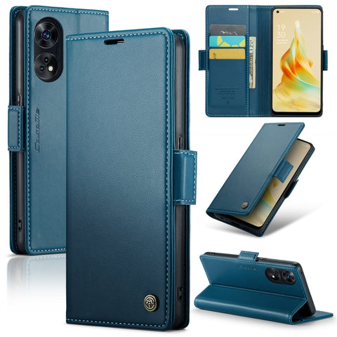 CaseMe 023 Butterfly Buckle Litchi Texture RFID Anti-theft Leather Phone Case, For OPPO A57 4G Global/A57s 4G Global, For OPPO Reno10 5G Global／Reno10 Pro Global, For OPPO Reno8 T 4G, For OPPO A77 4G Global / A57e 4G, For OPPO A78 4G, For OPPO A77s    ...
