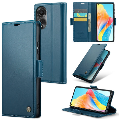 CaseMe 023 Butterfly Buckle Litchi Texture RFID Anti-theft Leather Phone Case, For OPPO A57 4G Global/A57s 4G Global, For OPPO Reno10 5G Global／Reno10 Pro Global, For OPPO Reno8 T 4G, For OPPO A77 4G Global / A57e 4G, For OPPO A78 4G, For OPPO A77s    ...