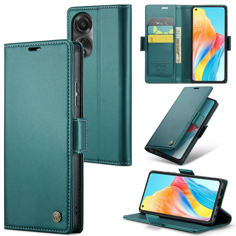 CaseMe 023 Butterfly Buckle Litchi Texture RFID Anti-theft Leather Phone Case, For OPPO A57 4G Global/A57s 4G Global, For OPPO Reno10 5G Global／Reno10 Pro Global, For OPPO Reno8 T 4G, For OPPO A77 4G Global / A57e 4G, For OPPO A78 4G, For OPPO A77s    ...