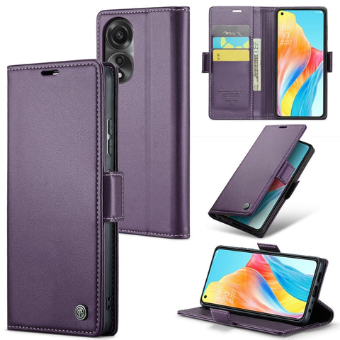 CaseMe 023 Butterfly Buckle Litchi Texture RFID Anti-theft Leather Phone Case, For OPPO A57 4G Global/A57s 4G Global, For OPPO Reno10 5G Global／Reno10 Pro Global, For OPPO Reno8 T 4G, For OPPO A77 4G Global / A57e 4G, For OPPO A78 4G, For OPPO A77s    ...