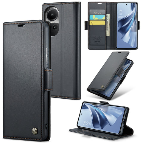 CaseMe 023 Butterfly Buckle Litchi Texture RFID Anti-theft Leather Phone Case, For OPPO A57 4G Global/A57s 4G Global, For OPPO Reno10 5G Global／Reno10 Pro Global, For OPPO Reno8 T 4G, For OPPO A77 4G Global / A57e 4G, For OPPO A78 4G, For OPPO A77s    ...