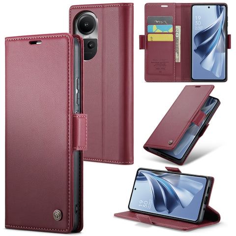 CaseMe 023 Butterfly Buckle Litchi Texture RFID Anti-theft Leather Phone Case, For OPPO A57 4G Global/A57s 4G Global, For OPPO Reno10 5G Global／Reno10 Pro Global, For OPPO Reno8 T 4G, For OPPO A77 4G Global / A57e 4G, For OPPO A78 4G, For OPPO A77s    ...