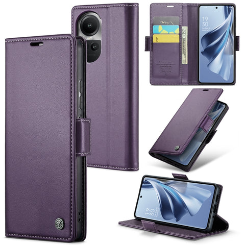 CaseMe 023 Butterfly Buckle Litchi Texture RFID Anti-theft Leather Phone Case, For OPPO A57 4G Global/A57s 4G Global, For OPPO Reno10 5G Global／Reno10 Pro Global, For OPPO Reno8 T 4G, For OPPO A77 4G Global / A57e 4G, For OPPO A78 4G, For OPPO A77s    ...